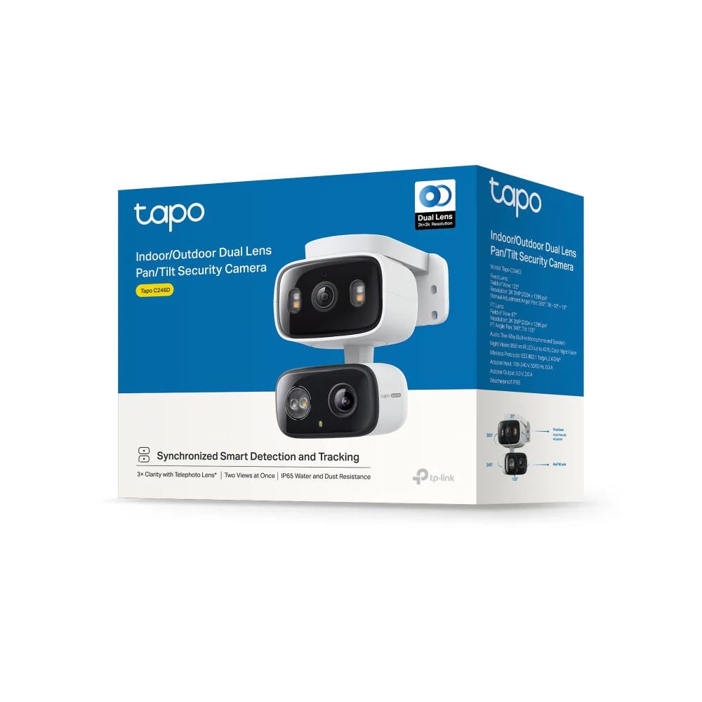 Tapo C246D | 2K 3MP Indoor/Outdoor Dual Lens Pan/Tilt Security Camera - Image 13