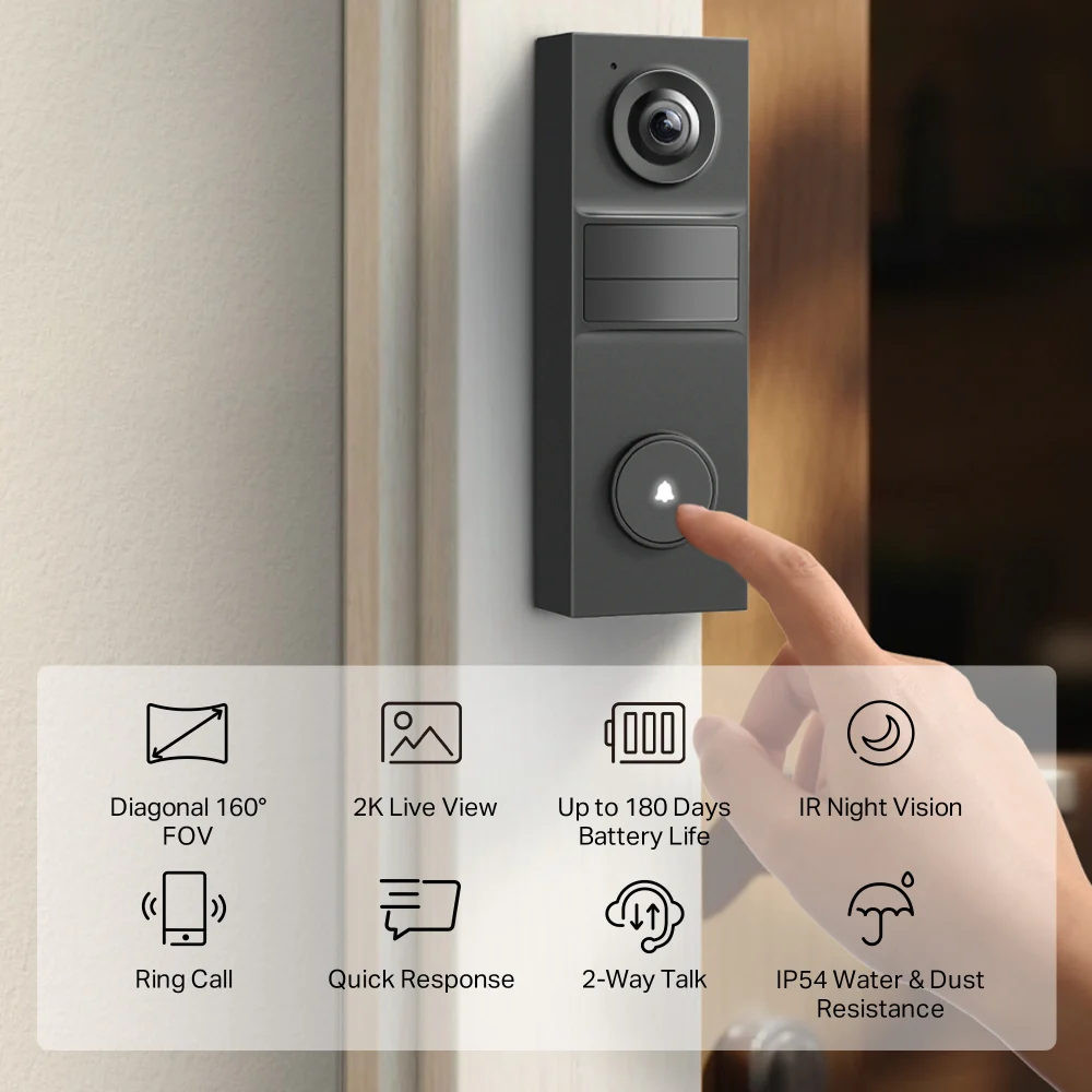 Tapo D205 | 2K Smart Video Doorbell Mini - Image 3