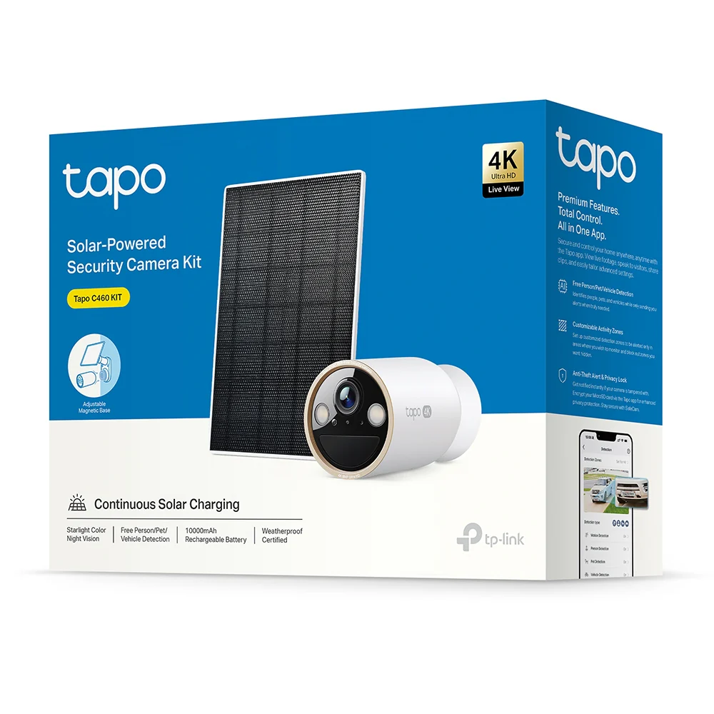 Tapo C460 Series | 4K 8MP Solar/Battery Camera, Free AI Detection - Image 11