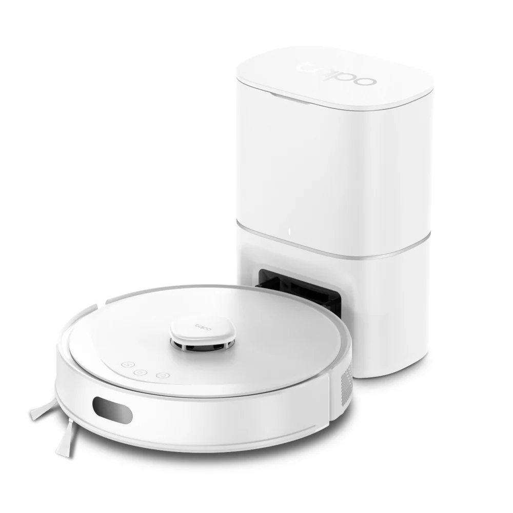 Tapo RV30 Max Plus White | 5300Pa Hyper Suction Robot Vacuum & Mop + Smart Auto-Empty Dock - Image 3