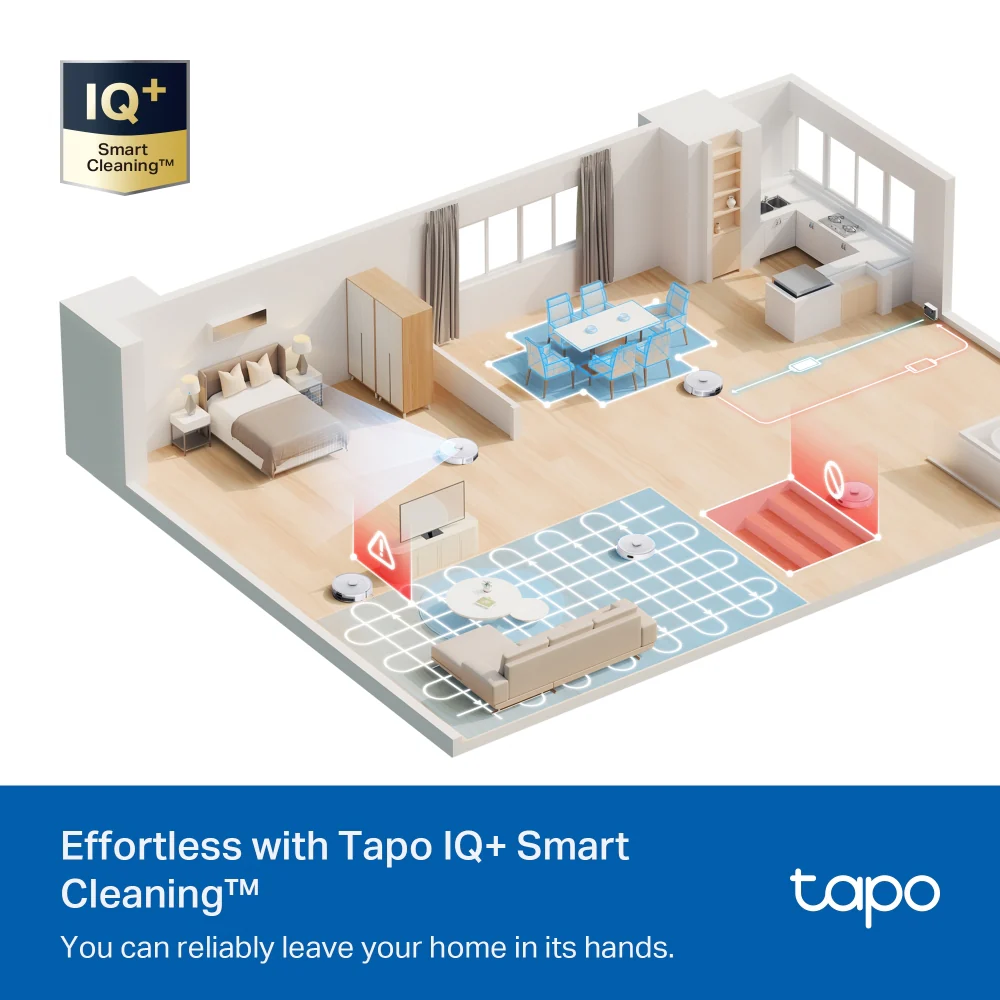 Tapo RV30 Max White | 5300Pa Hyper Suction Robot Vacuum & Mop - Image 10
