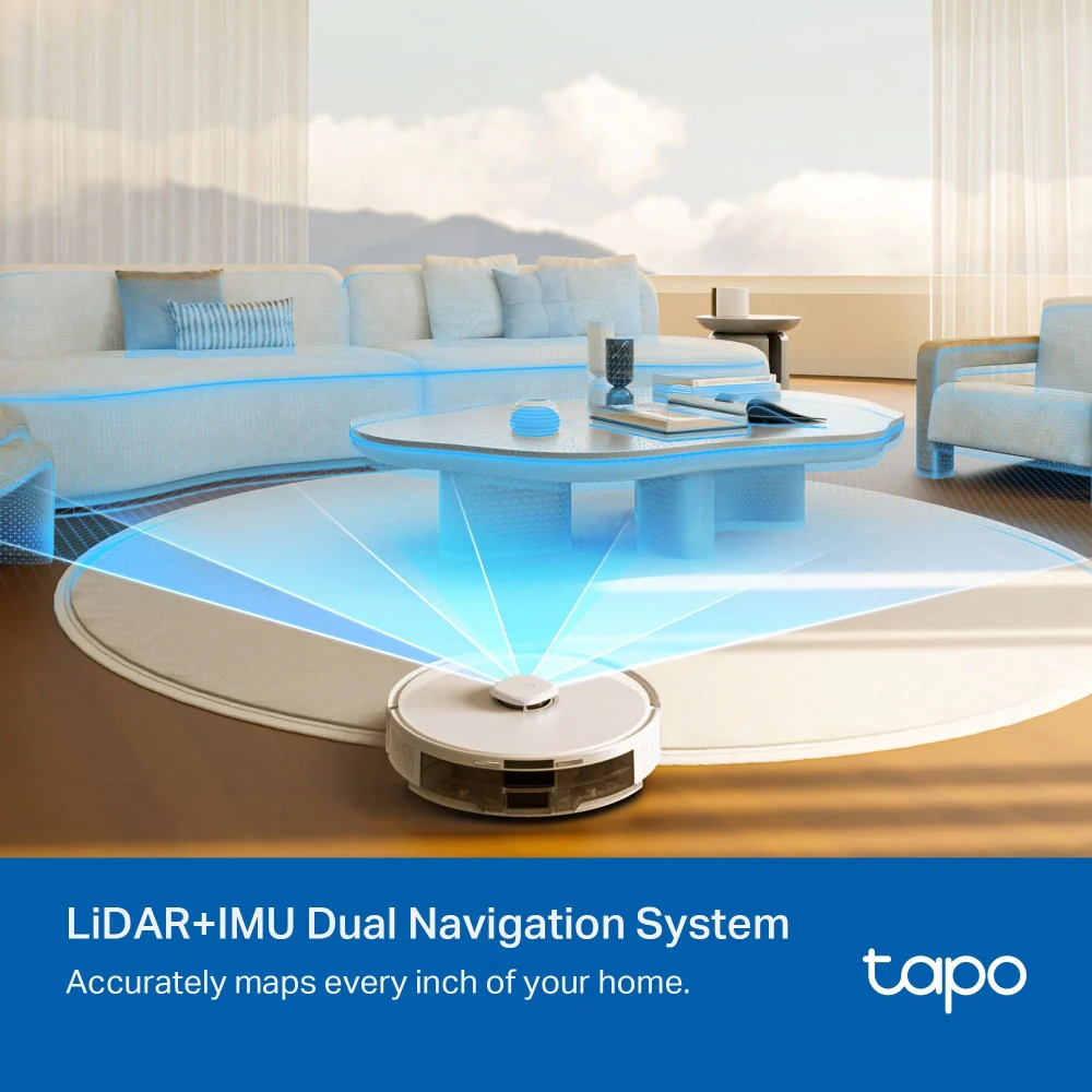 Tapo RV30 Max White | 5300Pa Hyper Suction Robot Vacuum & Mop - Image 12