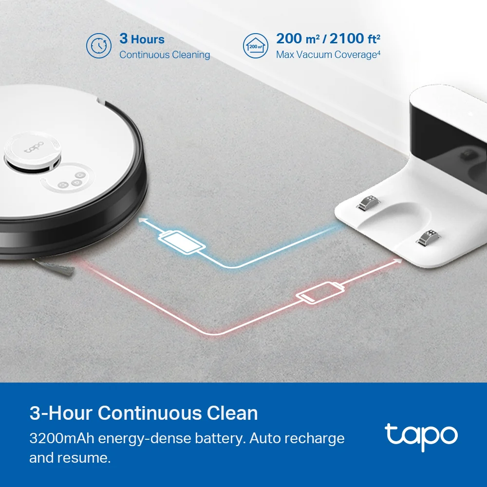Tapo RV30C Mop | LiDAR Navigation Robot Vacuum & Mop - Image 4