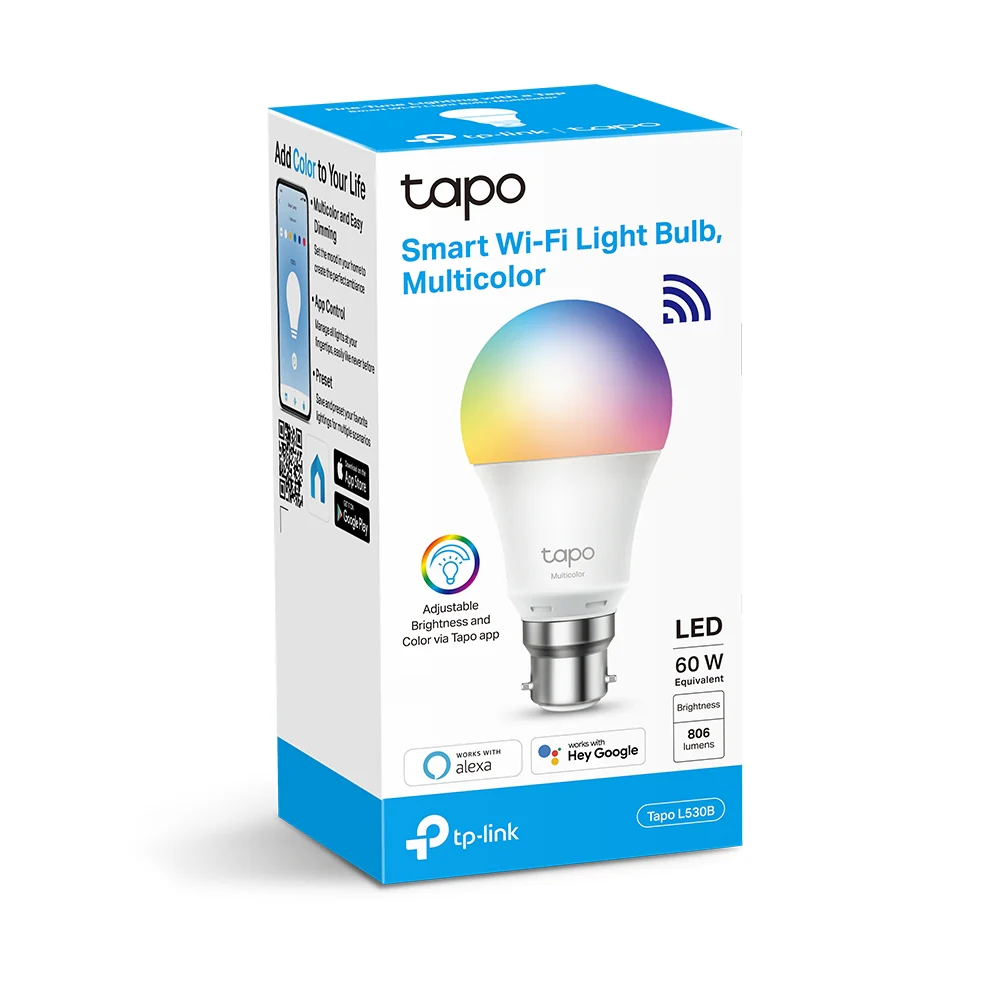 Tapo L530B | Smart Wi-Fi Light Bulb, Multicolour, Lamp Base B22 - Image 8