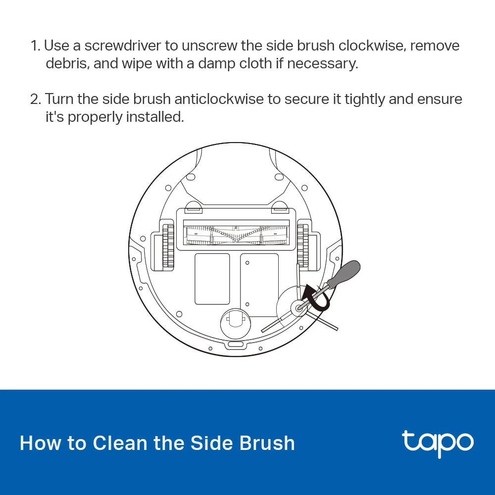 Tapo RVA105 | Robot Vacuum Replacement Kit (Brushes and Filter) - Image 9