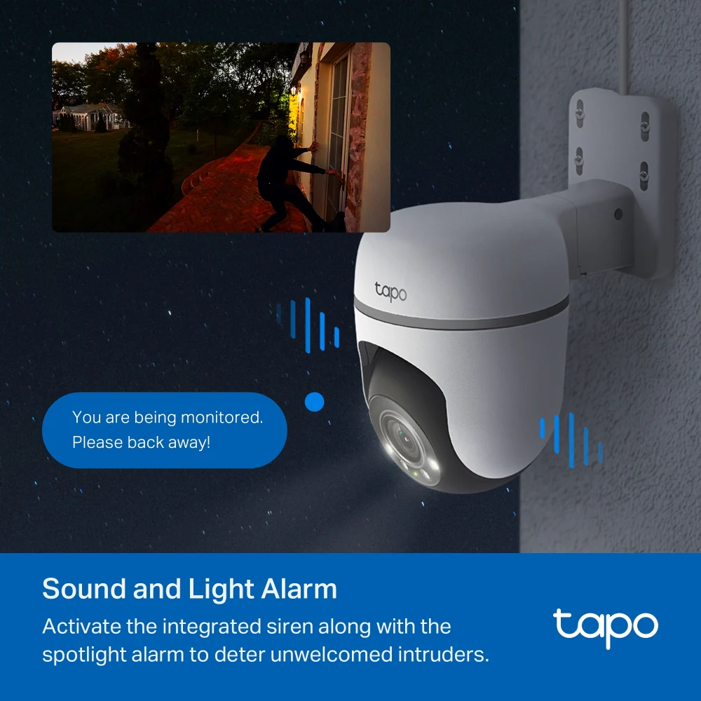 Tapo TC41 | Outdoor Pan Tilt Security Wi-Fi Camera, 2K, Full-Colour Night Vision - Image 9