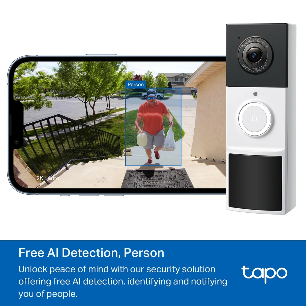 Tapo TD21 | Battery Video Doorbell, Chime Included, Subscription-free - Image 4